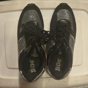 Brash Black and Silver Women's Sneakers